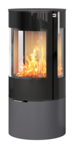 Rais Viva 100 L Glaslucka med sidoglas Platina, toppansluten, classic topp