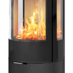 Rais Viva 100 L Glaslucka med sidoglas svart, toppansluten, classic topp