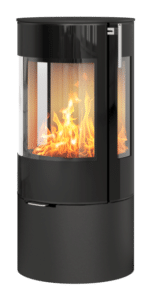 Rais Viva 100 L Glaslucka med sidoglas svart, toppansluten, classic topp