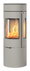 Rais Viva 120 L Stållucka med sidoglas Nickel, toppansluten, classic topp