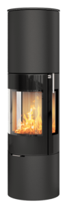 Rais Viva 160 L Glaslucka med sidoglas svart, toppansluten, classic topp