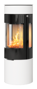 Rais Viva 120 L Glaslucka med sidoglas vit, bakansluten, classic topp