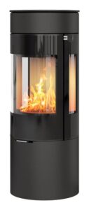 Rais Viva 120 L Glaslucka med sidoglas svart, toppansluten, classic topp