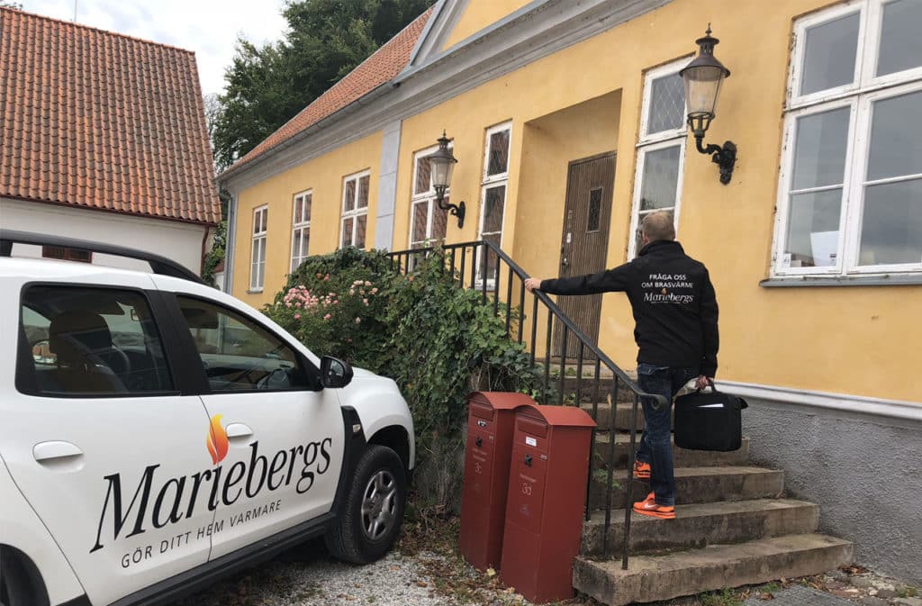Mariebergs experter installera kamin med tillhörande skorsten